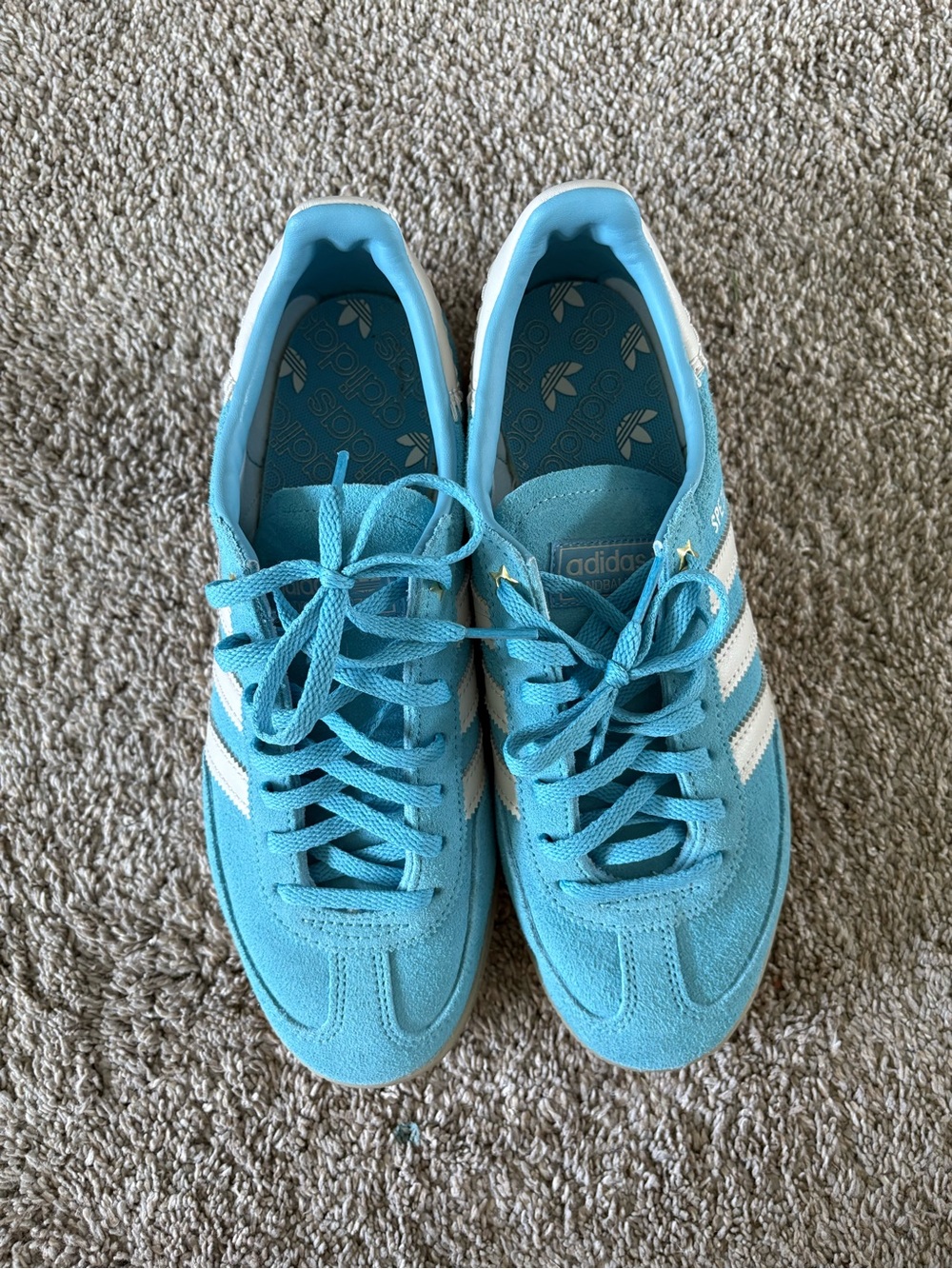 adidas Spezial Women’s Suede Sneakers in Teal with White Stripes - Picture 4 of 4
